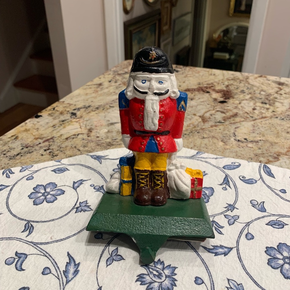 Vintage Cast Iron Nutcracker Stocking Holder